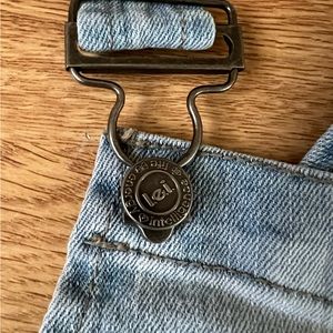 LEI Light wash stretch denim Overalls